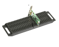 Support de carte de circuit imprimé (PCB) en PP conducteur anti-électrostatique avec 25 emplacements, noir