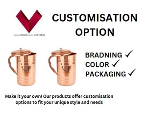 Wholesale Copper Classical Luxury <b>Jug</b> 1.6L, Elevate Your Table <b>with</b> Classical Copper Grace, Luxury Copper <b>Water</b> Pitcher 1.6L - Product Image 3