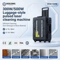 Máquina de Limpieza Láser Pulsada BOGONG 300W 500W con Carro con Ruedas para Eliminación de Óxido y Pintura en Equipos de Construcción, Portátil