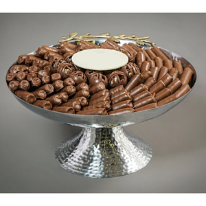 Hammered Polished Metal Chocolate Bowl Hotel Ware Table Top <b>Sweets</b> Dessert Server Ware Bowl Chocolate Accessories Low Price - Product Image 1