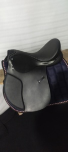 อานม้ากระโดดหนังแท้สีดำพร้อมอุปกรณ์เหล็กกันสนิมขนาด14 15 16 17 18 - Product Image 6