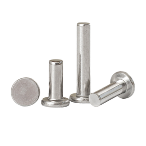 Rivets pleins en acier inoxydable 201 et 304 à tête plate, type à entraînement manuel, pour installation manuelle, personnalisables directement en usine - Product Image 1