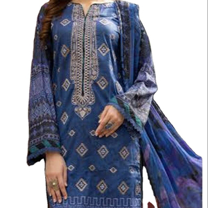 QJ Impex, el traje más vendido de Salwar Kameez indio pakistaní con diseño de césped bordado, camisa de manga larga con bordado de cuello - Product Image 1