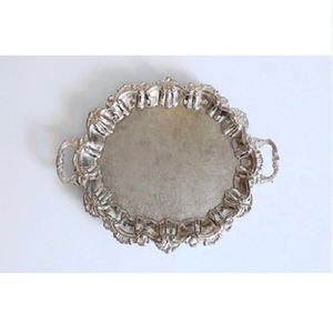 Plateaux en métal argenté pour servir le thé, le café et les collations Idéal pour la cuisine quotidienne Décoration de table de mariage ou service de restaurant - Product Image 6