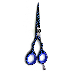 Tijeras de peluquero de acero alemán, diseño de punto recubierto negro, tijera de salón, hoja afilada recta, suministros de peluquería para salón de belleza - Product Image 4