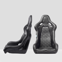Siège de voiture sport Fantom FRP en cuir PU, siège baquet de course universel de haute qualité à dossier fixe
