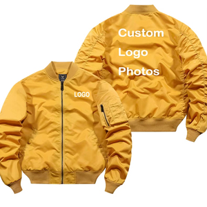 Trendy Mens Bomber Jacket Lightweight Breathable Fabric Zipup Casual Style Relaxed Fit Streetwear Bomber Jacket - Product Image 4