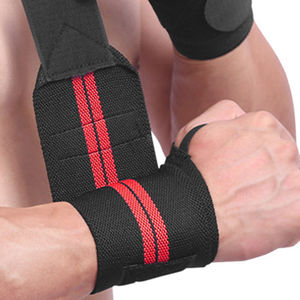 Venta al por mayor culturismo levantamiento de pesas muñequera ajuste compresión muñequeras gimnasio entrenamientos transpirable muñequera - Product Image 6