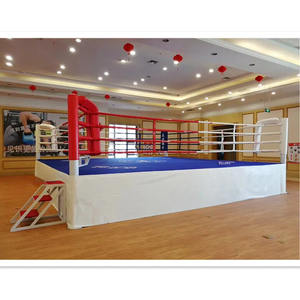 Ring de boxe sur pied en PVC personnalisé de 16 pieds, 14 pieds, 20 pieds, couverture en toile de compétition unisexe avec jupe et corde pour l'entraînement au combat - Product Image 5