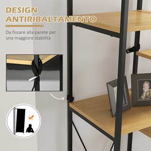 HOMCOM-Estantería de estilo industrial de 10 niveles en aglomerado y acero, 111,5x32x170 cm - Product Image 6