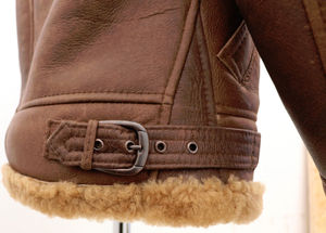 Hot Selling <b>Men's</b> Leather <b>Jackets</b> Winter Wear Warm Stylish Custom <b>Shearling</b> <b>Jackets</b> Zipper Turn-down Collar Waterproof Windproof - Product Image 6