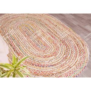 Indian Handmade Handwoven Jute Oval Rug Braided Reversible <b>Carpet</b> for Bedroom, Living Room, Dining Room - Product Image 5