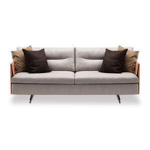 Sofá Seccional de 2 Plazas GranTorino Contemporáneo, Diseño de Tela de Lujo Ligero con Función Extensible para Sala de Estar - Product Image 1