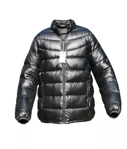 Chaqueta de burbujas de lona gruesa personalizada para hombre con cuello levantado, ropa de abrigo de invierno duradera cálida a la moda con relleno acolchado - Product Image 1