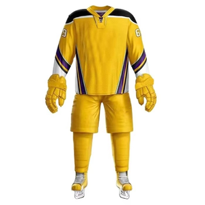 Uniformes de Hockey sobre Hielo OEM de Fábrica, Conjuntos de Alta Calidad Personalizables, Ropa de Entrenamiento 100% Poliéster, Secado Rápido, Transpirable, Antibacteriano - Product Image 6