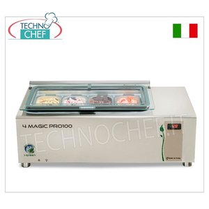 Vitrina de Acero Inoxidable con Tapa de Vidrio Templado e Iluminación LED para Helados - Product Image 2
