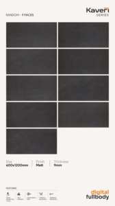 Inspired By Stone Carreaux de mosaïque en céramique vitrifiée carrée de 98mm pour sols extérieurs Planchers de balcon Jardin - Product Image 2