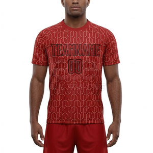 Maillot de football de qualité supérieure pour hommes, 100% polyester, écologique, tissu léger et respirant, coupe confortable, manches courtes - Product Image 3