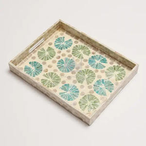 Décoration de fête Eid Mubarak nacre plateau de service pour dessert chocolat affichage vaisselle essentiel pour les occasions festives - Product Image 1