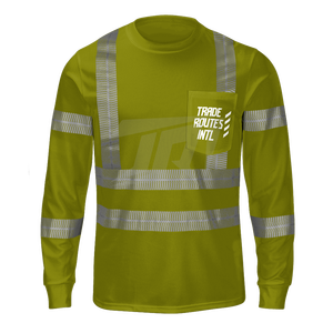 Ensemble de sécurité pour travailleurs en plein air Chemise en polyester boutonnée à bavette avec col rond Vêtements de travail réfléchissants imperméables - Product Image 2