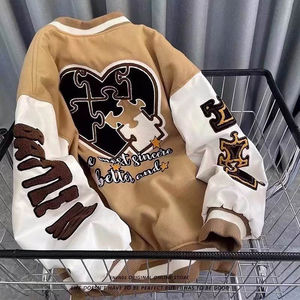 Venta al por mayor OEM personalizado chaqueta de béisbol de manga de cuero de talla grande Chenille bordado Vintage Letterman Varsity chaqueta para los hombres - Product Image 2