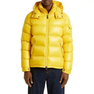 Unisex Winter Puffer <b>Jacket</b> Waterproof Windproof Hooded Quick Dry <b>Fleece</b> <b>Lining</b> Front Customizable High Quality Coat - Product Image 3