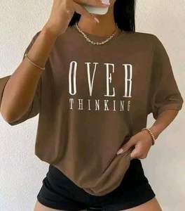 2025 venta al por mayor totalmente personalizada mujer 220g 100% algodón camiseta con impresión Digital de gran tamaño ecológico transpirable de secado rápido - Product Image 4