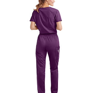 ชุดขัดทางการแพทย์สำหรับผู้หญิงชุดขัดผิวผ้าสแปนเด็กซ์/ โพลีเอสเตอร์คอวีแบบแห้งเร็ว - Product Image 2