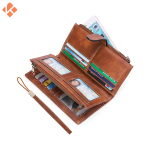 Venta al por mayor de gran capacidad de moda clásica de los hombres bolso de mano de cuero PU de negocios de moda de doble cremallera Cartera de capacidad - Product Image 6