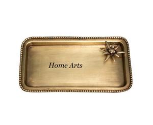 ถาดเสิร์ฟอาหารทองเหลืองพร้อมขอบดีไซน์แฟนซีถาดเสิร์ฟอาหารสำหรับโรงแรมและร้านอาหารในบ้าน - Product Image 4