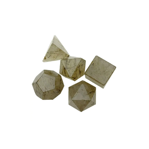 Ensemble de pierre de Quartz Tourmaline Feng Shui de haute qualité sculpté à la main cristal géométrie solides platoniques Collection de pierres naturelles sacrées - Product Image 6