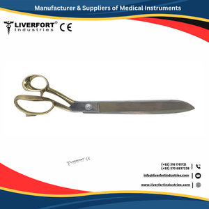 Tijeras ceremoniales de acero inoxidable chapadas en oro manual de alta resistencia de 25 pulgadas para inauguración de corte de cinta y eventos especiales - Product Image 3