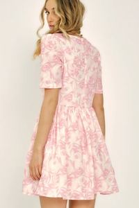 Robe courte en coton indien fait à la main, tenue d'été décontractée à imprimé floral personnalisée pour mariage, lune de miel ou cadeau de mariée - Product Image 4