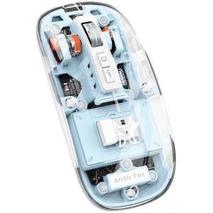 Arctic Fox Pureview Transparent Wireless and Bluetooth Rechargeable <b>Mouse</b> - Product Image 1