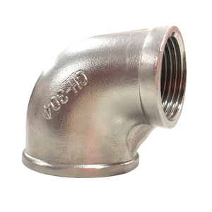 Codo reductor de rosca de acero inoxidable de 90 grados de alto rendimiento, varias técnicas de fundición, embalaje de logotipo personalizado suave para - Product Image 1