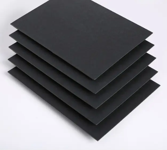 Custom 110g Black Paper Board Hot Sale Coated Black Cardboard Sheets with Black Paper Reels and Core for Gift Use