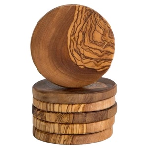 Mesa de comedor creativa de madera de Acacia, posavasos de madera para tazas, mesa de comedor - Product Image 3