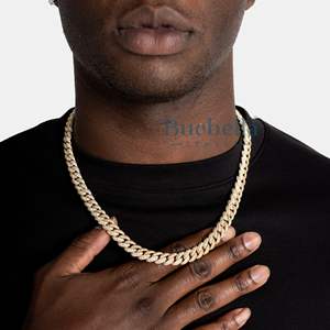 Nueva llegada Iced Out 8,5mm Moissanite Miami Cadena de eslabones cubanos Oro blanco VVS Collar Pass Diamond Tester para hombres - Product Image 2