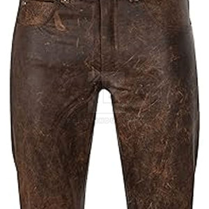 Pantalons en cuir pour hommes, fabriqués au Pakistan, meilleur prix, dernier design 2025, haute qualité, respirant, léger, décontracté, foncé, plat - Product Image 3