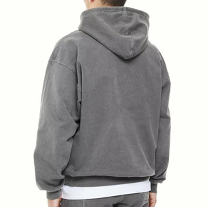 Sweat-shirts à capuche en molleton français à épaules tombantes personnalisés pour hommes, logo personnalisé, pull-over surdimensionné, poids lourd, 100% coton - Product Image 5