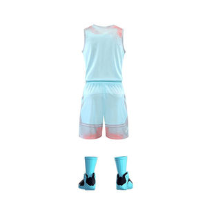 Nouveau fabricant meilleure qualité OEM vente en gros uniforme de basket-ball personnalisé réversible respirant impression par sublimation ensemble - Product Image 3