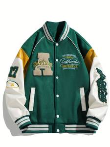 OEM personnalisé poids lourd surdimensionné collège Baseball Varsity veste hommes Letterman veste chenille broderie grande taille - Product Image 5