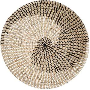 Panier mural en rotin, tissage en herbe de mer, décoration murale bohème, utilisable comme plateau ou accent mural, léger, durable, fait à la main - Product Image 1