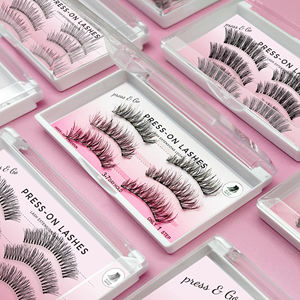 Ciglia autoadesive in fibra vegetale PBT 5-10 giorni di stampa su ciglia Non tossiche Pre-incollate a mezza fascia senza ciglia incollate - Product Image 1