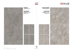 Baldosas de pared de porcelana sin fin brillante 600x1200 | Baldosas pulidas de gran formato Premium 24x48 | Calidad de exportación moderna duradera - Product Image 2