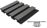Revêtements muraux extérieurs en bois composite WPC semi-couvrants co-extrudés modernes pour escaliers, entrepôts, salles de bain - Durable, ignifuge 177-13
