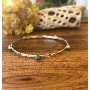 Navajo Handmade Kingman Turquoise Sterling Silver Fashion Cuff <b>Bracelet</b> Kingman Turquoise Sterling Silver <b>Bangle</b> <b>Bracelet</b> - Product Image 5