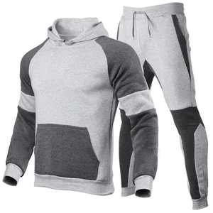Conjunto de Sudadera con Capucha y Pantalones Deportivos de Algodón Oversize Lisos al por Mayor, Chándal de Neopreno para Hombre - Product Image 5