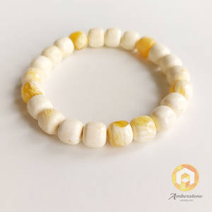 Pulsera ámbar blanco amarillo 14g - Product Image 1