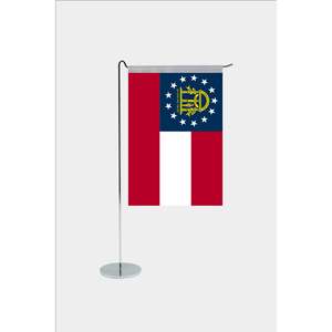 Custom L-Shaped Desk <b>Flag</b> with Digital Printing Aluminum <b>Pole</b> Cotton or Polyester Material - Product Image 1